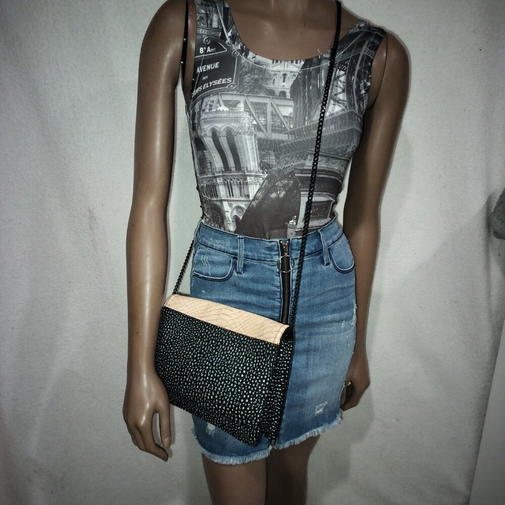 Loeffler Randall Python Emboss Crossbody Leather … - image 4